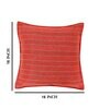 Orange Jute Stripes 16x16 inches  Regular Cushion Covers  (2Pcs)