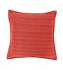 Orange Jute Stripes 16x16 inches  Regular Cushion Covers  (2Pcs)