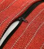 Orange Jute Stripes 18x18 inches  Large Cushion Covers  (2Pcs)