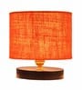 Orange Jute Table Lamp With Iron Base 
