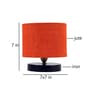Orange Jute Table Lamp With Iron Base 