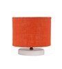 Orange Jute Table Lamp with White wood base -37