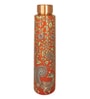 Orange Kalamkari 950ml Copper water Bottle