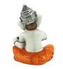 Orange Lord Ganesha Playing Flute