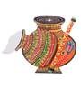 Orange Makhan Matki Shape Paper Mache Wooden Wall Hanging