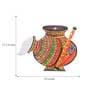 Orange Makhan Matki Shape Paper Mache Wooden Wall Hanging