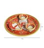 Orange Marble Pooja Thali