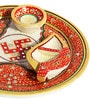 Orange Marble Pooja Thali