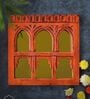 Orange Merwar Jharokha Wooden Wall Mirror