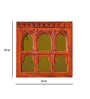 Orange Merwar Jharokha Wooden Wall Mirror