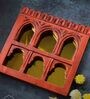 Orange Merwar Jharokha Wooden Wall Mirror