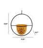 Orange Metal Circular Hanging Planter