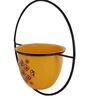 Orange Metal Circular Hanging Planter