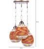 Addler Orange Glass Cluster Hanging Light