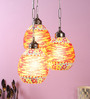 Addler Orange Glass Cluster Hanging Light
