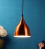 Margie Orange Metal Hanging Light