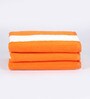 Set of 3 Orange Microfiber 250 GSM Towels Sets