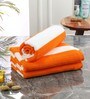 Set of 3 Orange Microfiber 250 GSM Towels Sets