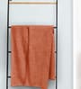 Orange Microfiber Solid 450 GSM Bath Towel