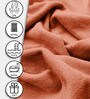 Orange Microfiber Solid 450 GSM Bath Towel