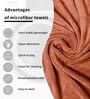 Orange Microfiber Solid 450 GSM Bath Towel