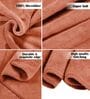 Orange Microfiber Solid 450 GSM Bath Towel