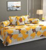Orange Microfibre 240 TC 6 Pcs Diwan Set