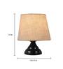 Uniquely Orange Natural Fiber Shade Night Lamp With Metal Base