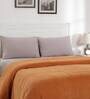 Orange Solid 110 TC Cotton Single Bed Cover
