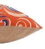 Orange Polycanvas Abstract 16x16 inches Cushion Covers (Set of 1)