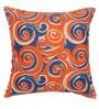 Orange Polycanvas Abstract 16x16 inches Cushion Covers (Set of 1)