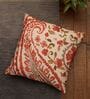 Orange Traditional Fabric 16 x 16 Inch Cushion Cover