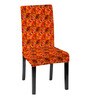 Orange Polycotton Printed 14x18 Inches Chair Covers  (1 piece)