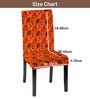 Orange Polycotton Printed 14x18 Inches Chair Covers  (2 pieces)