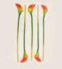 Orange Polyester Artificial Callalily Flower