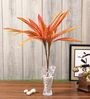 Orange Polyester Artificial Draceana Plant Without Pot