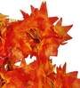 Orange Polyester Artificial Maple Garland Creeper Plant Without Pot