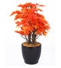 Orange Polyester Artificial Plant With pot