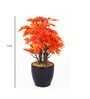 Orange Polyester Artificial Plant With pot