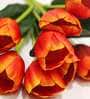 Orange Polyester Tulip Bunch Artificial Flowers
