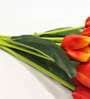 Orange Polyester Tulip Bunch Artificial Flowers