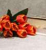 Orange Polyester Tulip Bunch Artificial Flowers