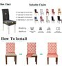 Orange Printed Polyester Blend 14x38 Inches Chair Covers (Set of 6)