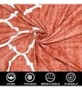Orange Printed Polyester Blend 14x38 Inches Chair Covers (Set of 6)