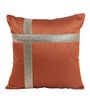 Orange Polyester Geometric 40x40 inches Cushion Covers Set of 5
