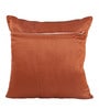 Orange Polyester Geometric 40x40 inches Cushion Covers Set of 5
