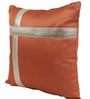 Orange Polyester Geometric 40x40 inches Cushion Covers Set of 5