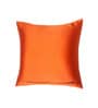 Orange Textured Polyester 16 x 16 Inches Cushion Cover