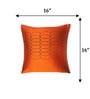 Orange Textured Polyester 16 x 16 Inches Cushion Cover