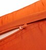 Orange Textured Polyester 16 x 16 Inches Cushion Cover